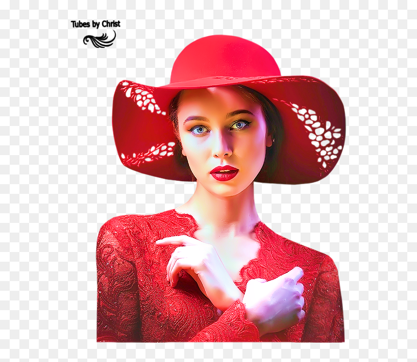Femme Au Chapeau Rouge, HD Png Download - rouge png