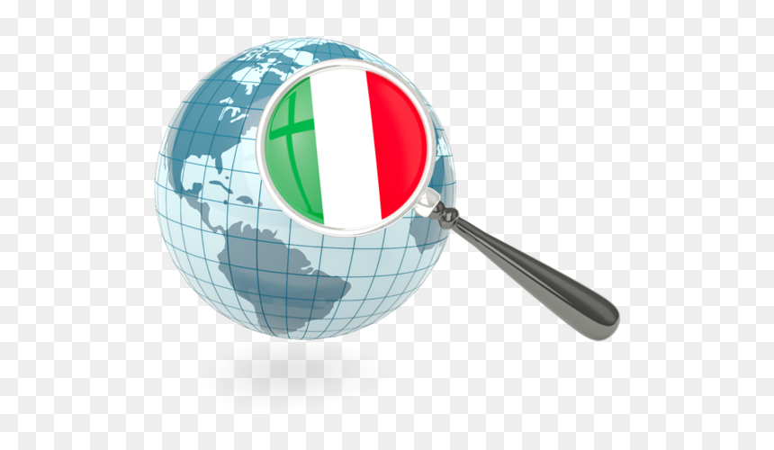 Magnified Flag With Blue Globe - France In Globe, HD Png Download - globe png icon