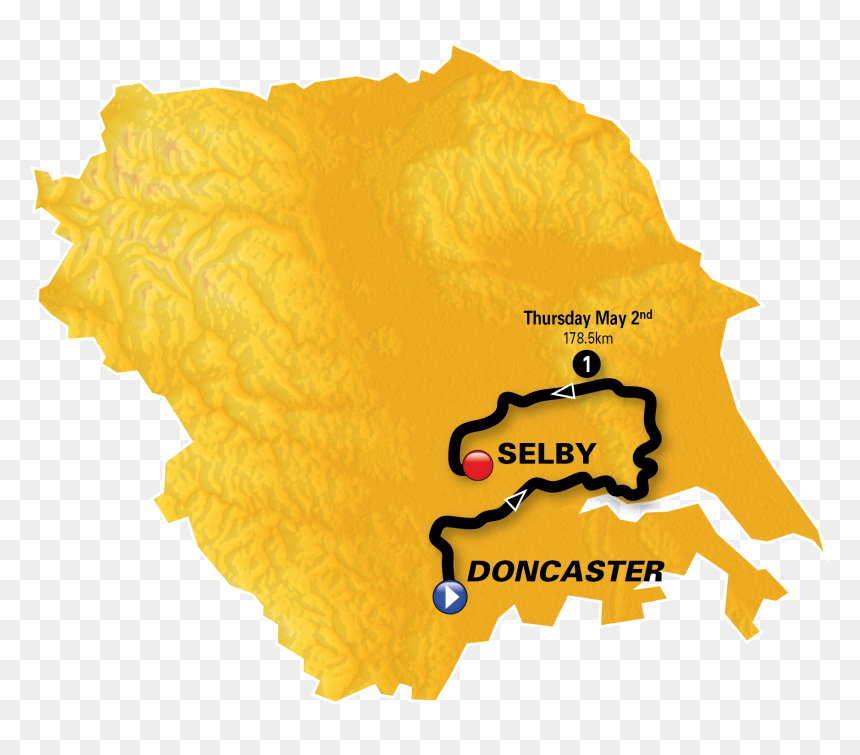 Tour De Yorkshire Map, HD Png Download - spoiler png