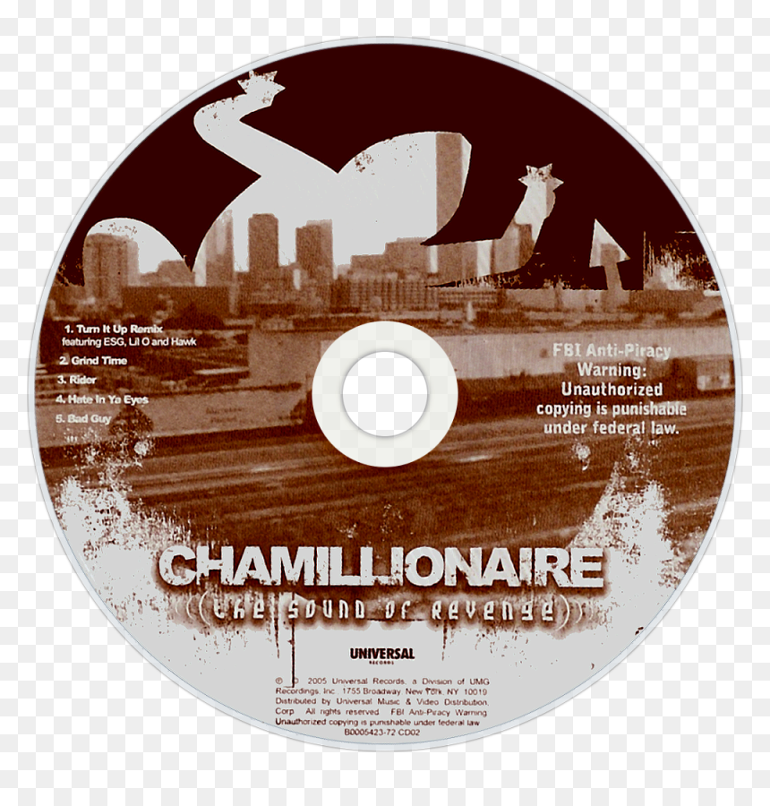 Chamillionaire The Sound Of Revenge Cd Disc Image - Label, HD Png Download - fbi anti piracy warning png