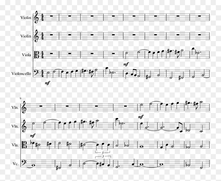Piece For String Quartet - Sheet Music, HD Png Download - piece of string png