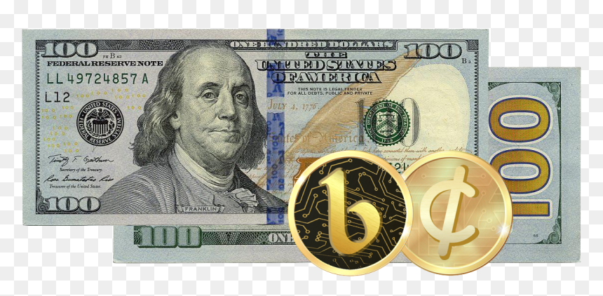 100 Dollar Bill Sketch, HD Png Download - $100 png