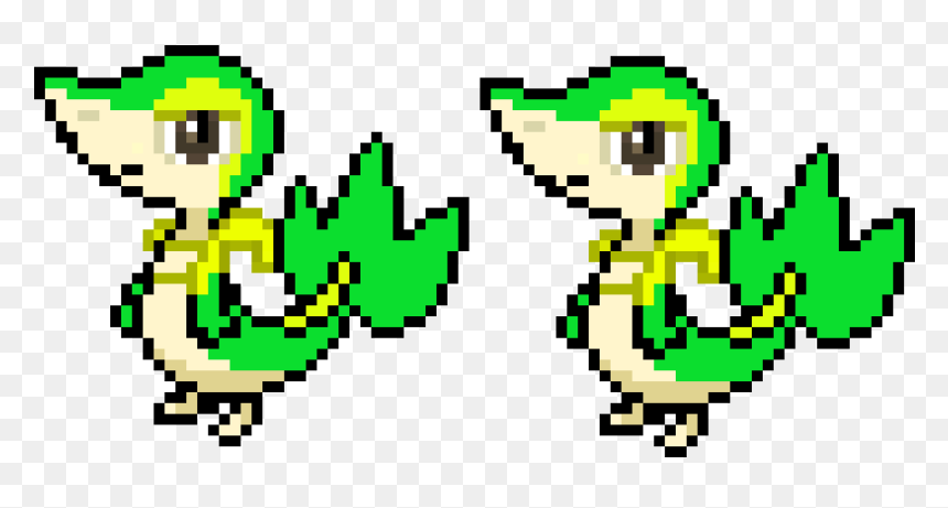 Snivy Pixel Art, HD Png Download - snivy png