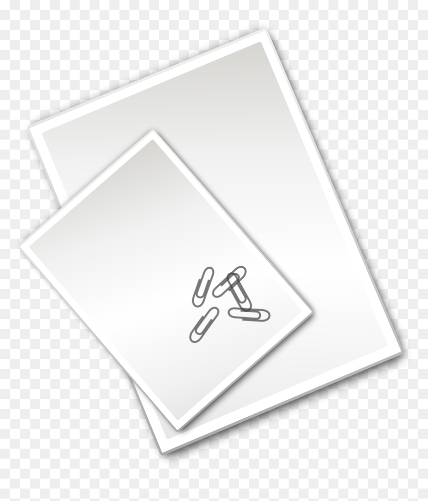 Regular Paper Sheets With Clips Clip Arts - Plain Paper, HD Png Download - clips png