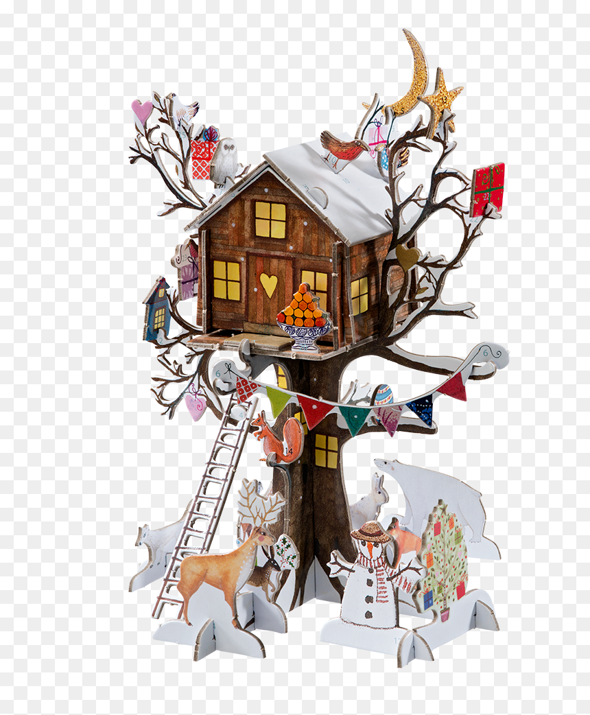 Advent Calendar "christmas Treehouse - Illustration, HD Png Download - treehouse png
