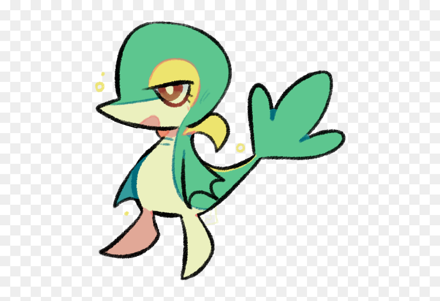 Shiny And Snivy - Cartoon, HD Png Download - snivy png