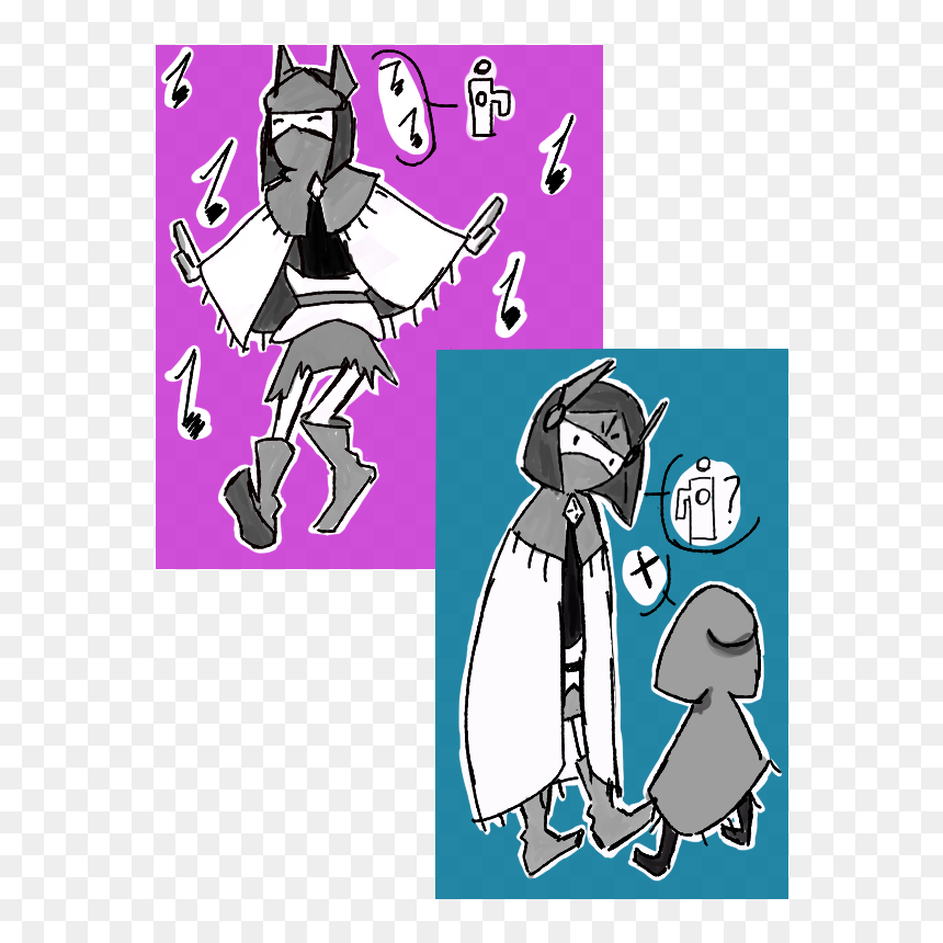 A Drifter Having A Nice Day - Cartoon, HD Png Download - hyper light drifter png