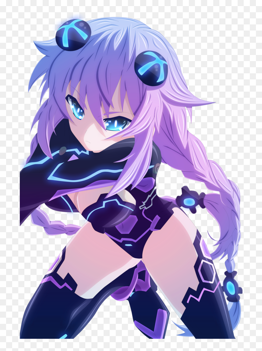 Anime Purple Heart Neptunia, HD Png Download - hyperdimension neptunia png