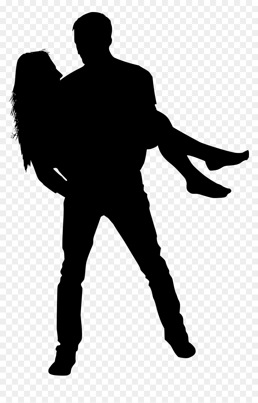 8 Man Lifting Woman Silhouette - Musée De L'armée, HD Png Download - lady silhouette png