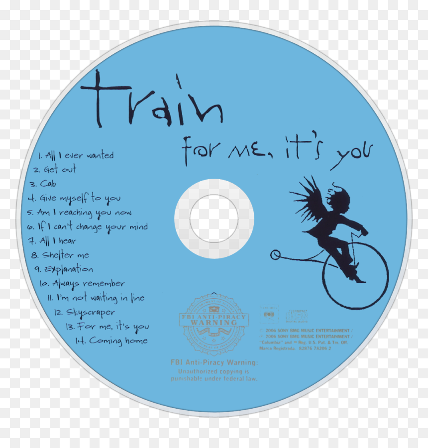 Train For Me, It"s You Cd Disc Image - Cd, HD Png Download - fbi anti piracy warning png