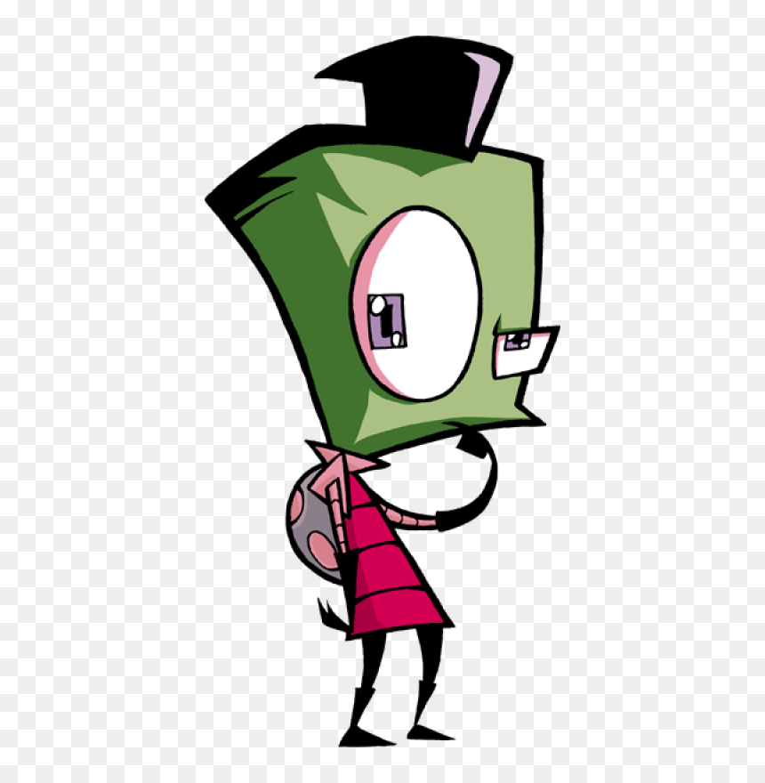 Art Zimdisguisepondering - Invasor Zim, HD Png Download - raditz png