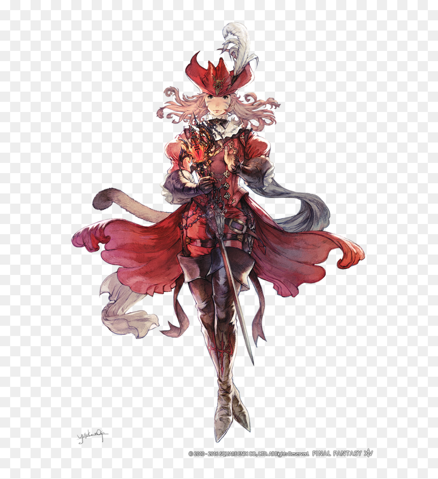 Ff14 Red Mage Art, HD Png Download - mage png