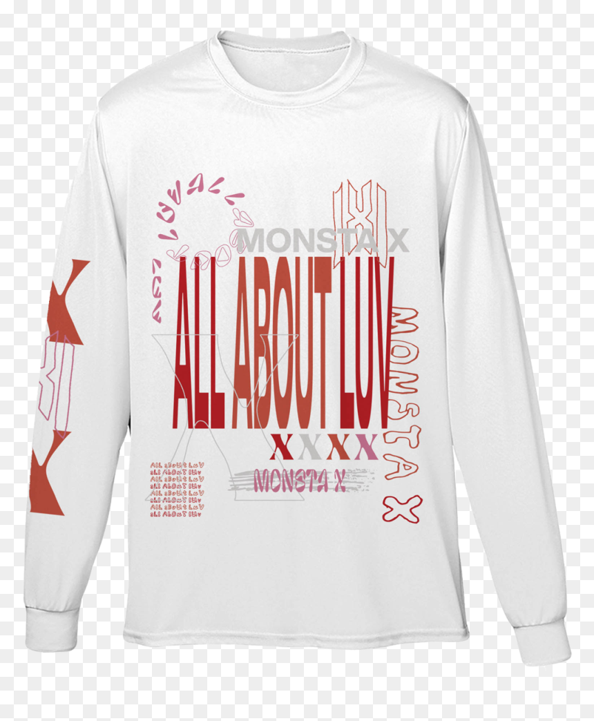 Long-sleeved T-shirt, HD Png Download - monsta x png