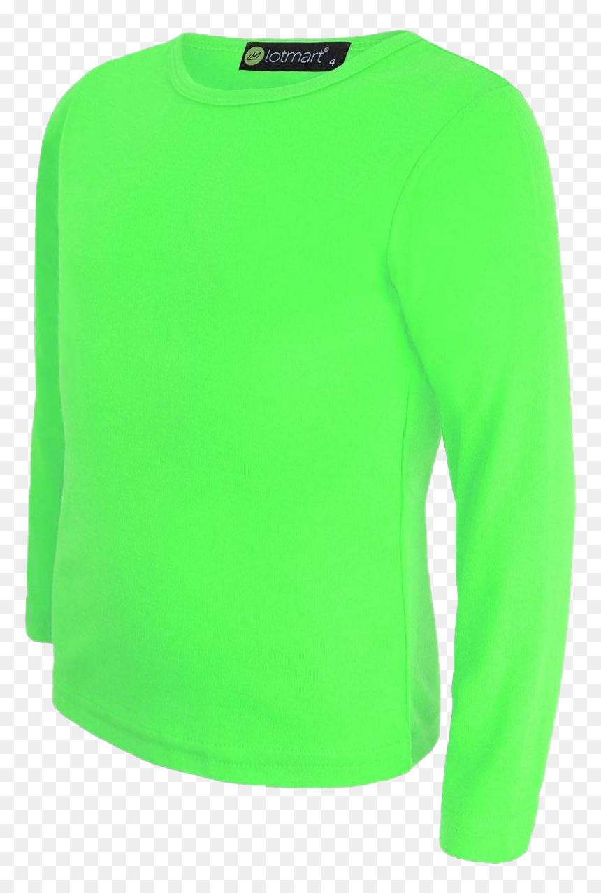 Plain Green T-shirt Png Photo - Long-sleeved T-shirt, Transparent Png - green shirt png