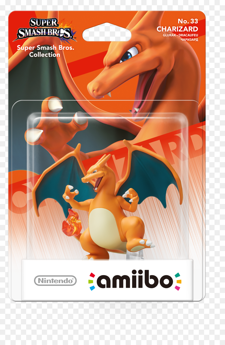 Wave04 04 Amiibo Cha - Super Smash Bros Charizard Amiibo, HD Png Download - amiibo logo png