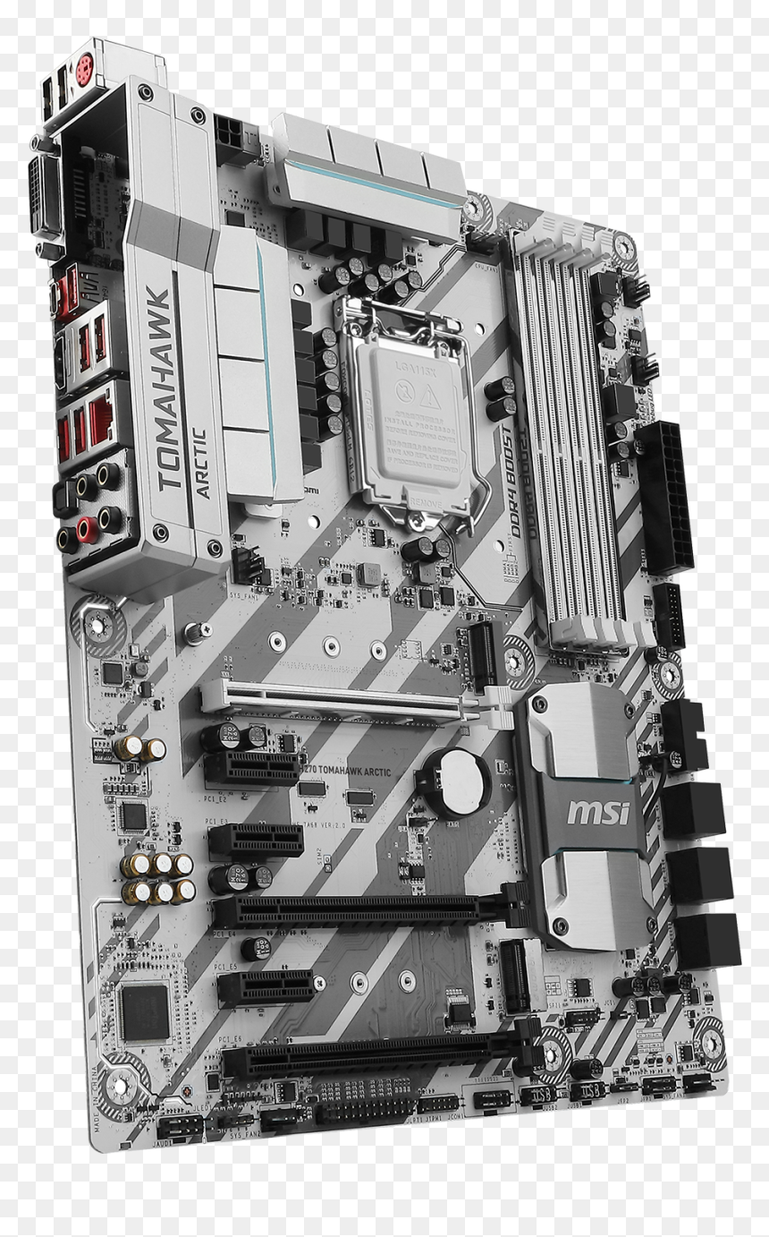 Msi H270 Tomahawk Arctic Atx Lga1151, HD Png Download - tomahawk png