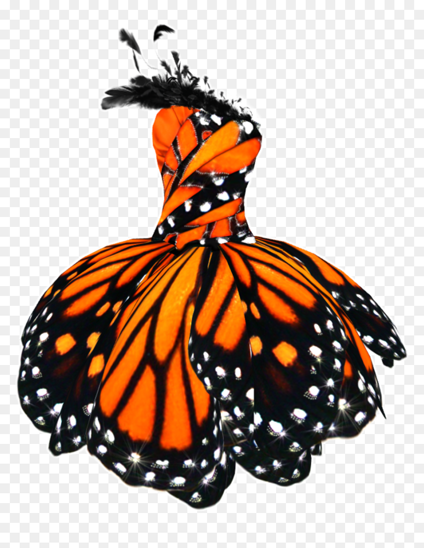 Dress Free Download Png - Butterfly Costume Dress, Transparent Png - monarch png