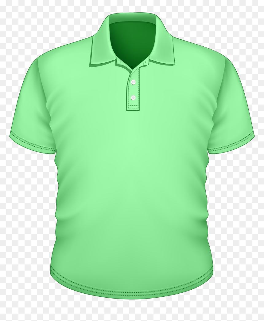 Male Green Shirt Png Clipart - Polo Shirt Clipart Png, Transparent Png - green shirt png