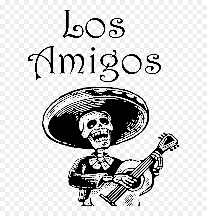 Los Amigos - Day Of The Dead Musician, HD Png Download - amigos png