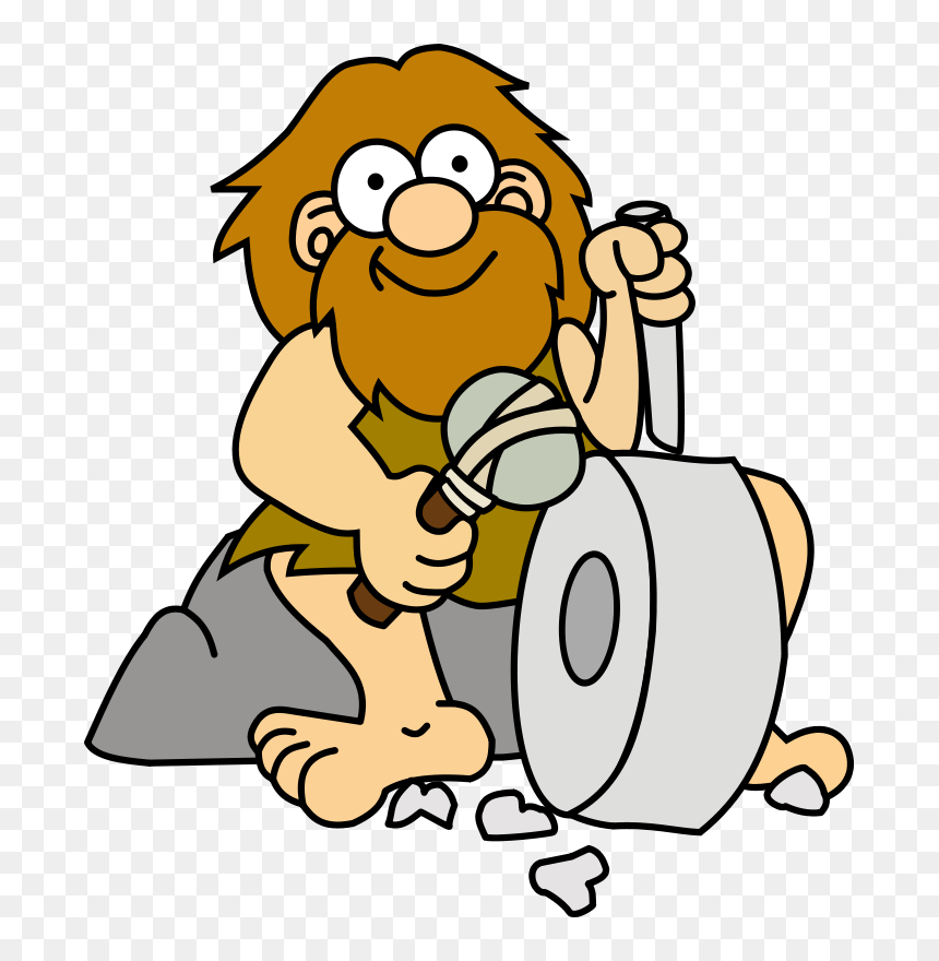 Wynalazca - Caveman Clipart, HD Png Download - piece of string png