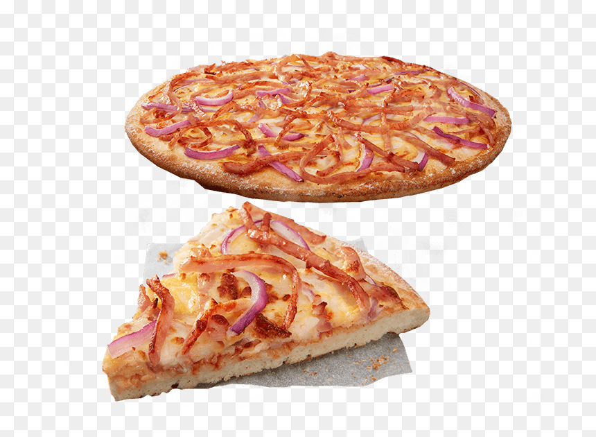 Sicilian Pizza Fast Food Focaccia Tarte Flambée - California-style Pizza, HD Png Download - pepperoni pizza slice png