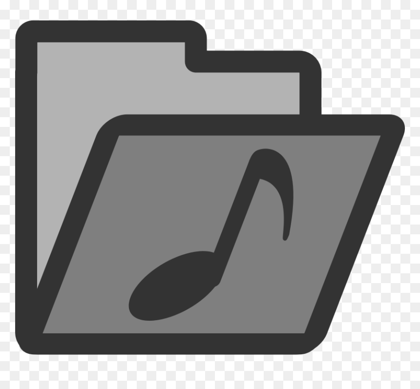 Folder Music Svg Clip Arts - Folder Open Closed Icon Png, Transparent Png - music vector png