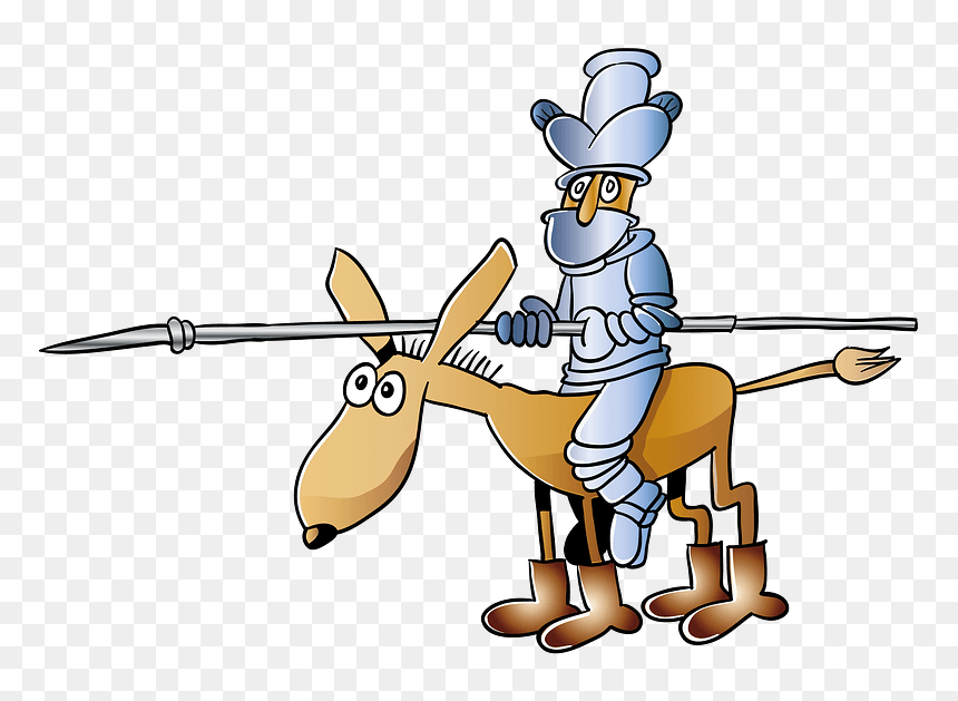 Knight On A Horse Clipart - Cartoon, HD Png Download - knight sword png