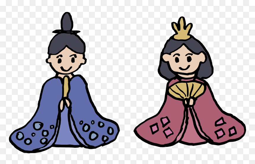 Hina Dolls Clip Arts - Hinamatsuri Hina Doll Couple Clipart, HD Png Download - dolls png
