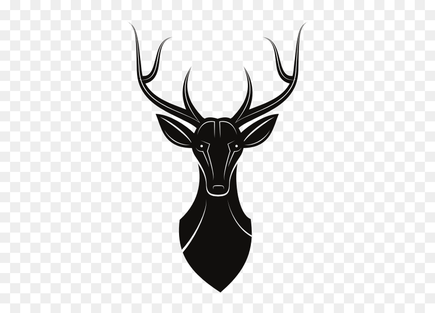 Deer Stag Silhouette - Stag Silhouette, HD Png Download - deer horns png
