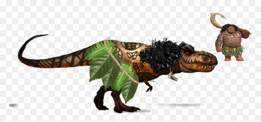 Maui As A Dinosaur - Dinosaur, HD Png Download - maui moana png