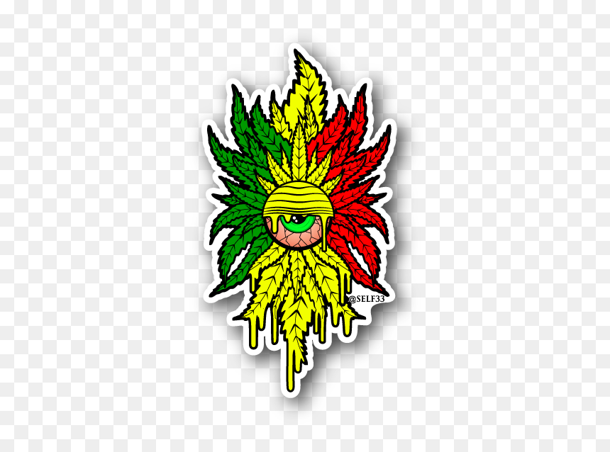 Trippy Rasta Png - Rasta Clops Sticker, Transparent Png - rasta png
