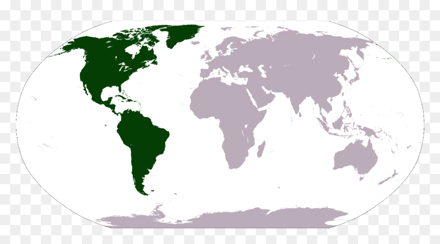 Mapa De Ubicación Del Continente Americano - Western And Eastern Worlds, HD Png Download - ubicacion png
