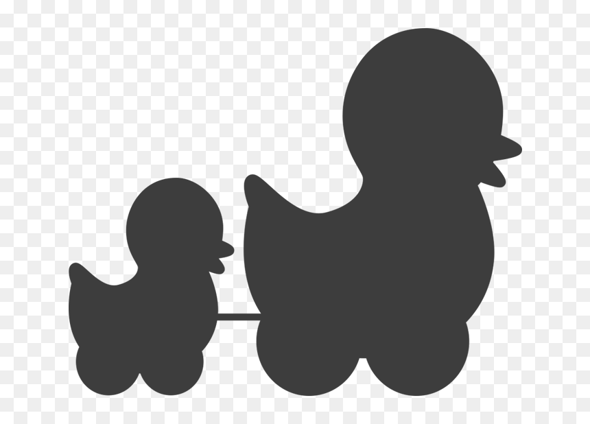 Mom And Baby Duck Wall Decal Easy Decals - Wall Decal, HD Png Download - baby duck png