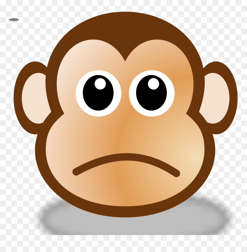 Sad Monkey Face 3 Svg Clip Arts - Chko Broumovsko, HD Png Download - smiley face .png