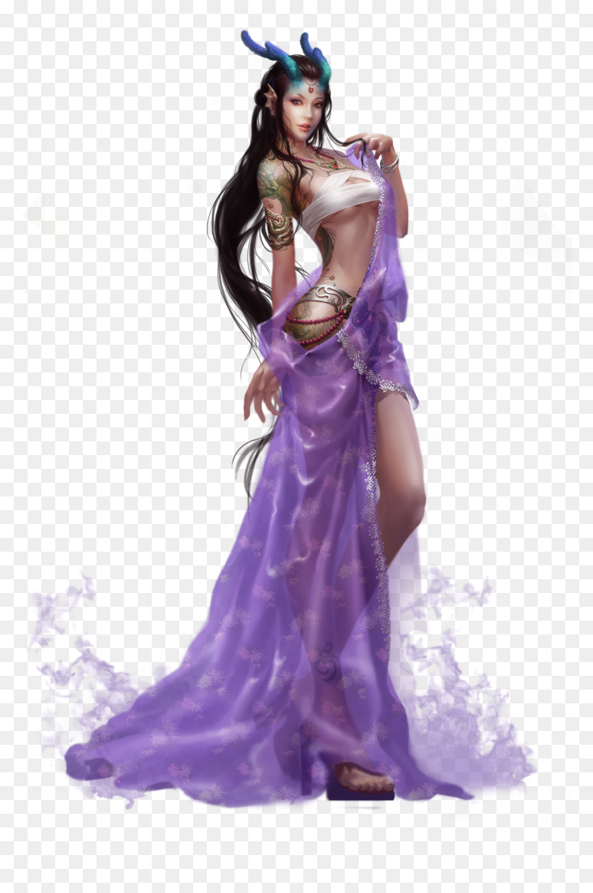 Sexy & Beautiful Art - Chinese Concept Art Women, HD Png Download - halloween costume png
