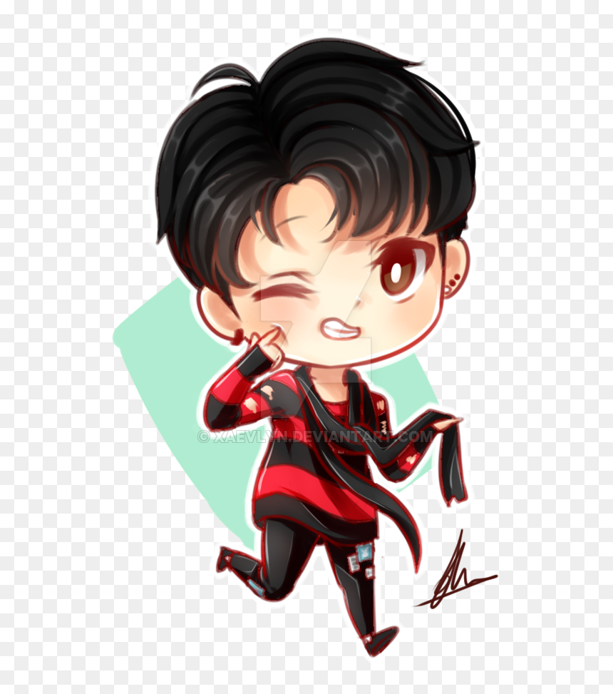 Fan Art Png - Bts Chibi Jungkook Png, Transparent Png - cute chibi png