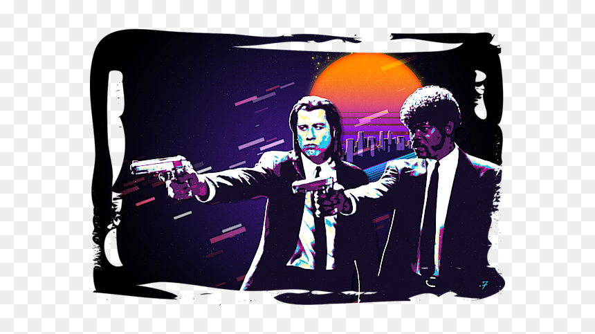 Thumb Image - Pulp Fiction Movie Poster Black And White, HD Png Download - pulp fiction png