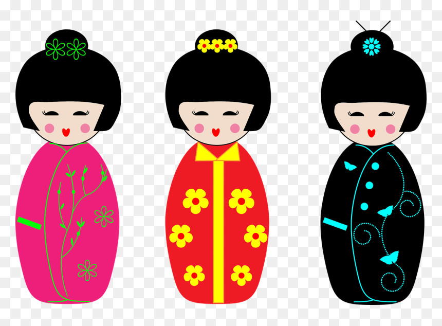 Japanese Dolls Clipart, HD Png Download - dolls png