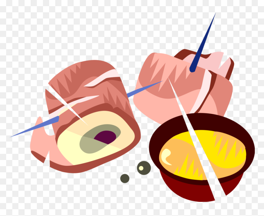 Vector Illustration Of Hors D"oeuvres Canapé Rolled - Illustration, HD Png Download - food vector png
