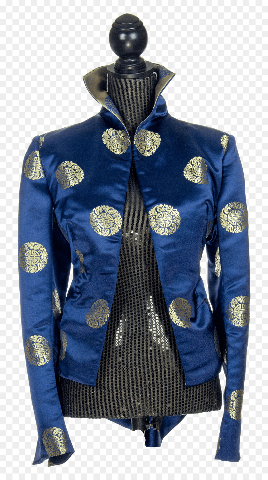Cream Silk Jacket Black Lace Trim - Overcoat, HD Png Download - black lace ribbon png