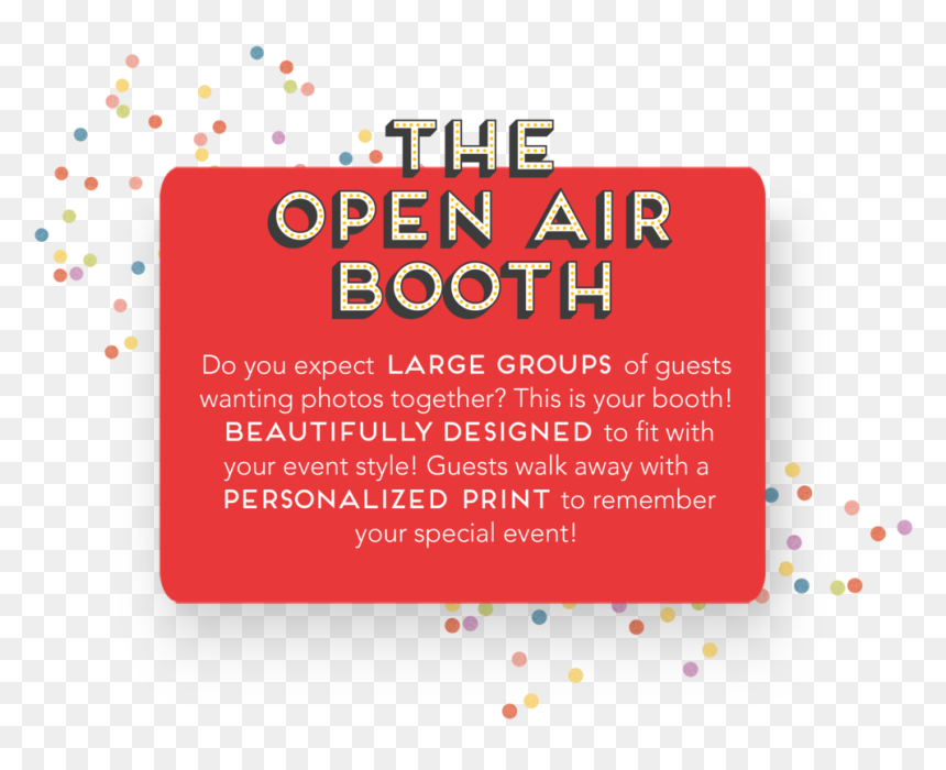 The Open Air Booth - Graphic Design, HD Png Download - photo heart booth png