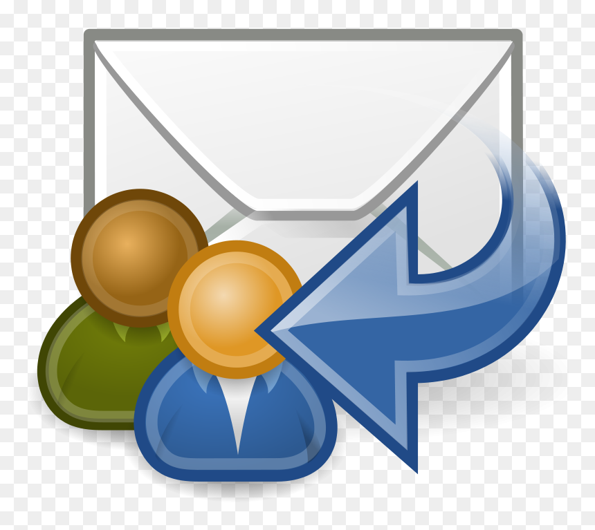 Free Vector Tango Mail Reply All - Reply Clipart, HD Png Download - email vector png