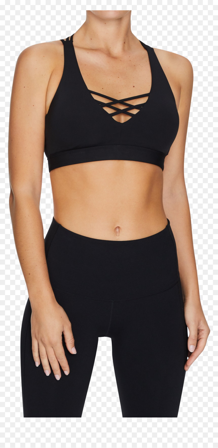 Hibiscus Low Impact Strappy Sports Bra - Sports Bra, HD Png Download - hanging bra png