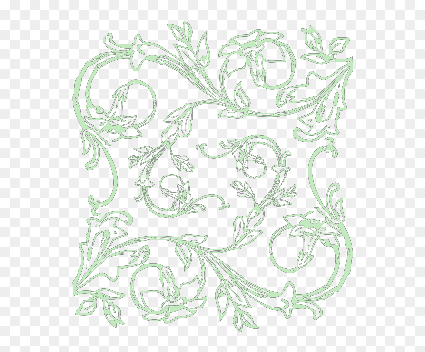 Drawing, HD Png Download - filigree line png