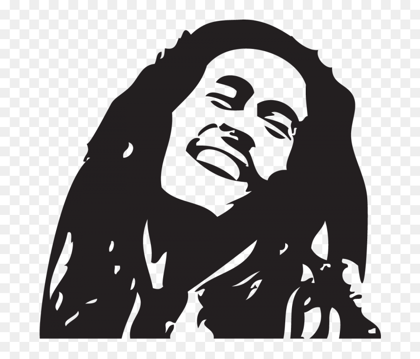 Bob Marley Stencil Reggae - Bob Marley Stencil Art, HD Png Download - rasta png