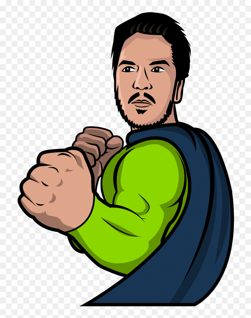 An Aggressive Looking Man Has His Fists Ready - Illustration, HD Png Download - fists png