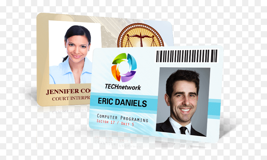 Designing Business Card On Computer, HD Png Download - id card png