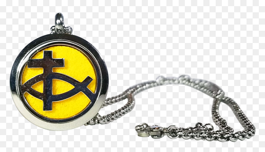 Stainless Steel Ichthus Cross Essential Oil Necklace - Chain, HD Png Download - ichthus png