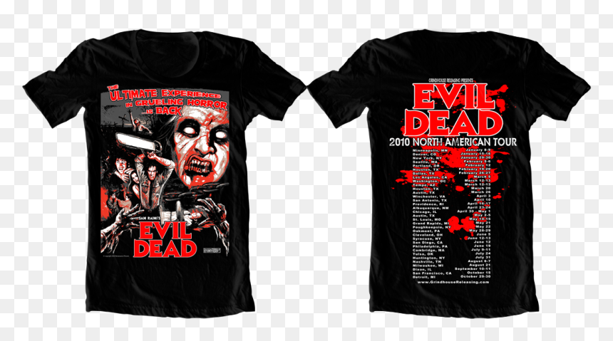 Evil Dead North American Tour Shirt, HD Png Download - evil dead png