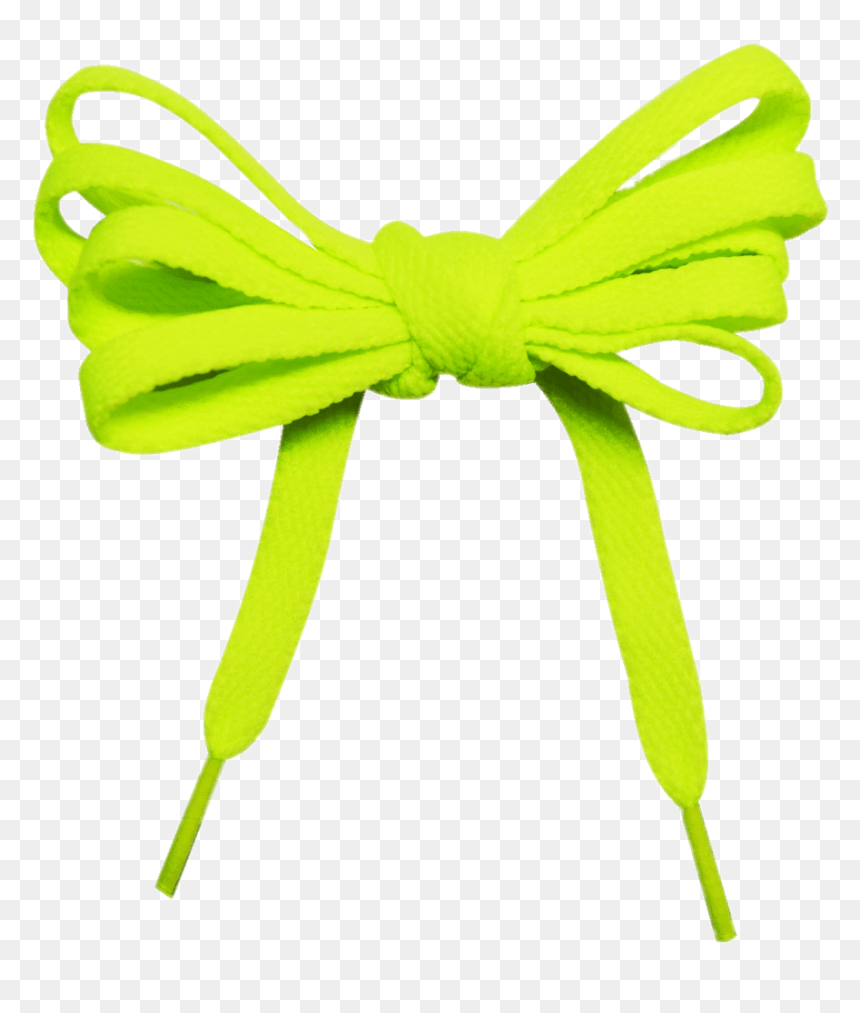 Fluorescent Green Shoe Laces - Fluorescent Laces Png, Transparent Png - black lace ribbon png